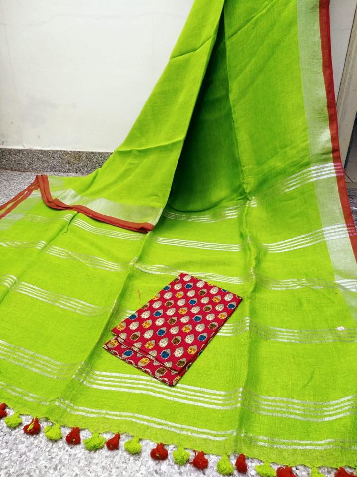 Buy Latest Linen Sarees Online