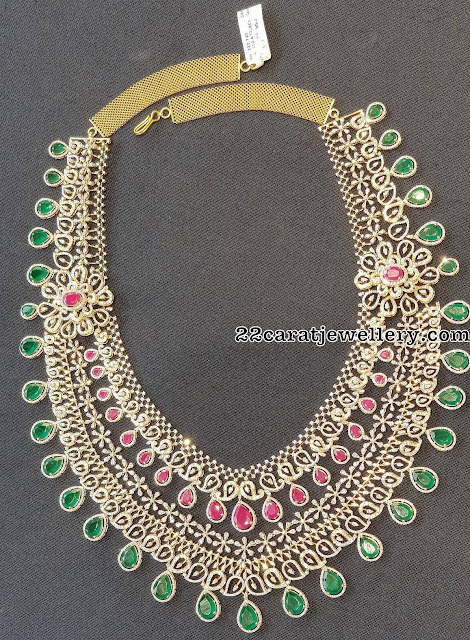 Diamond Broad Haram with Flower Motifs Diamond Broad Haram with Flower Motifs
