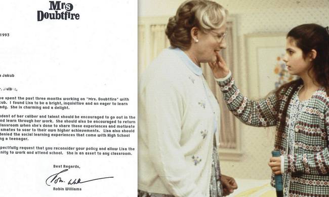 Το γράμμα του Robin Williams για την αποβολή της «κόρης» του στο Mrs Doudtfire