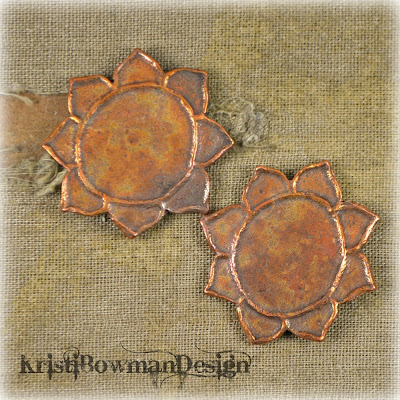 Handmade Copper Lotus Flower Kristi Bowman Design