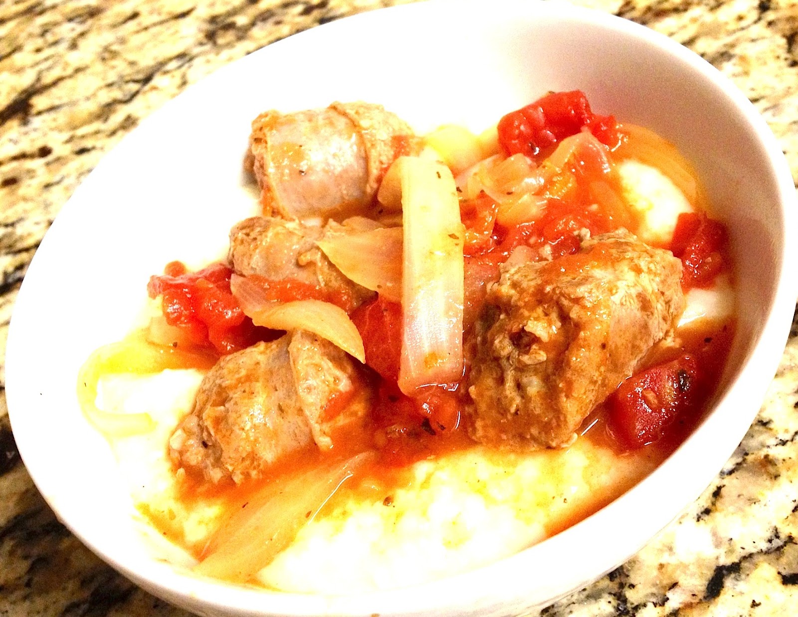 thirdculturefoodie Smoked Gouda Grits and Sausage