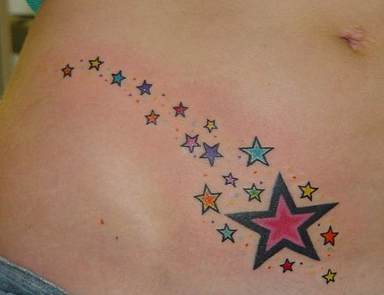 Star Tattoos Designs For Girls On Hip