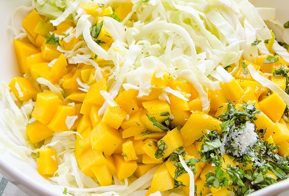 Clean Eating Mango Slaw , weight watchers recipes , 2 smart points