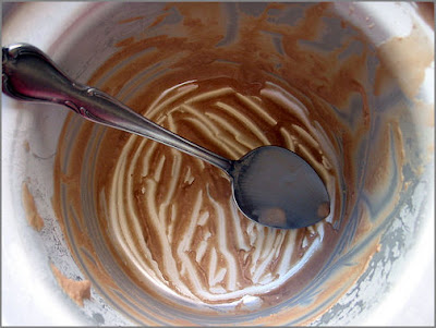 empty glass of Triple Chocolate Snowstorm with spoon