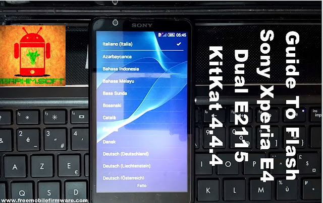 Sony Xperia E4 Dual E2115 KitKat 4.4.4 Tested Firmware