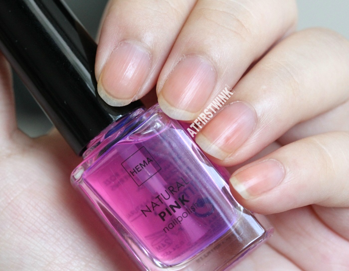 HEMA natural pink nail polish (Dior Nail Glow dupe) | bare nails
