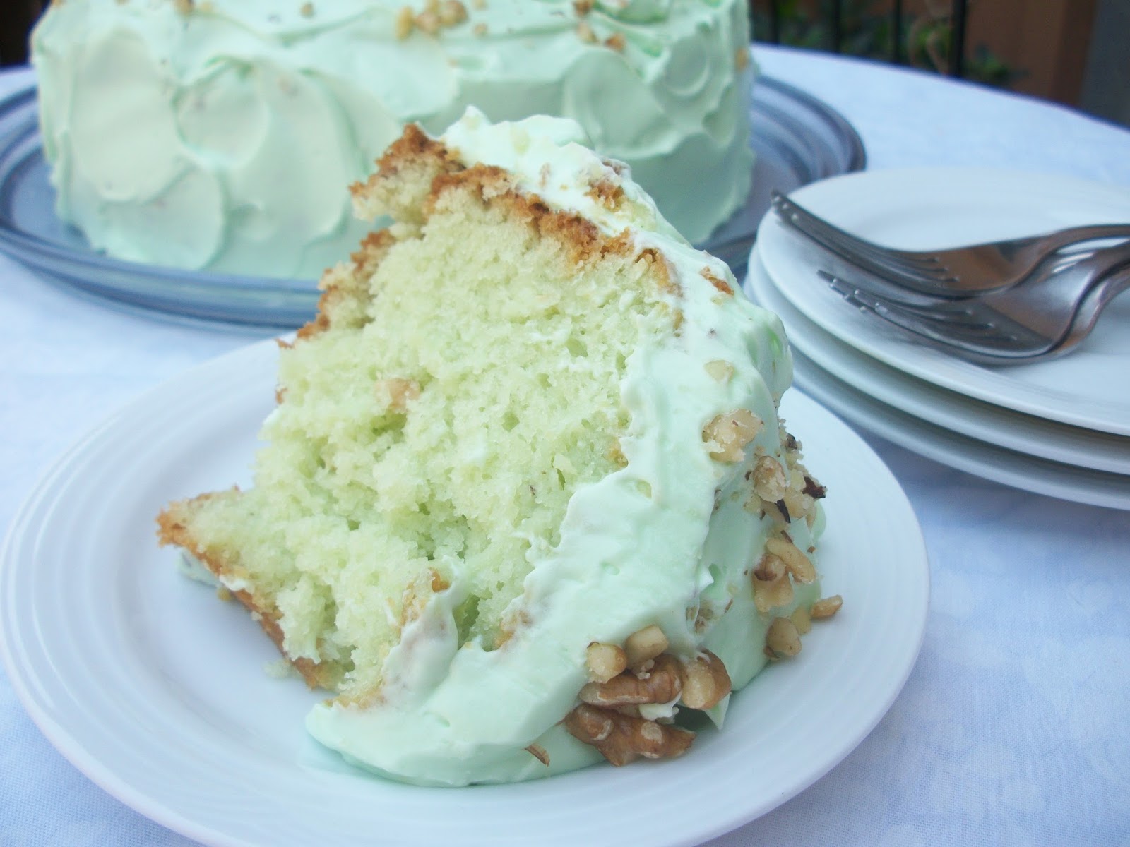 The Big Green Bowl Watergate Cake