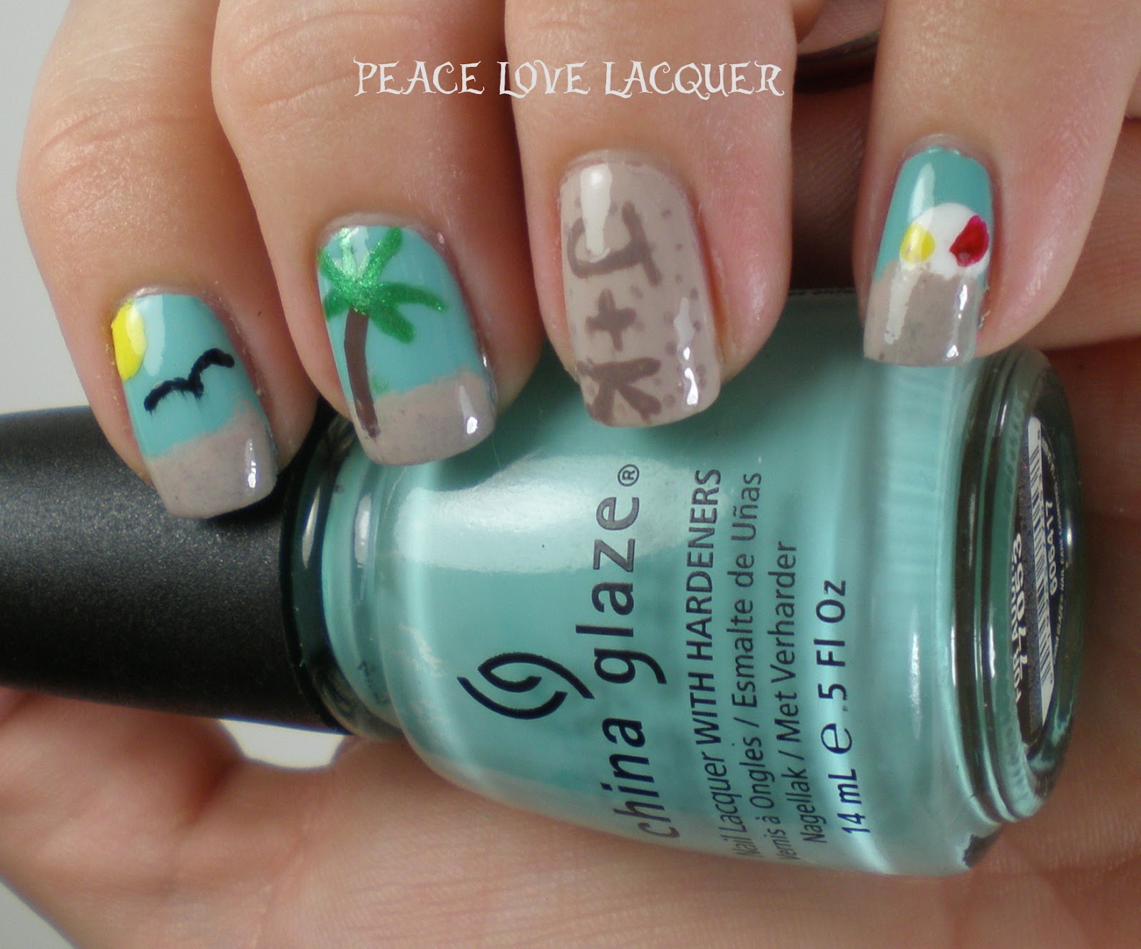 Beach Ball Nail Art