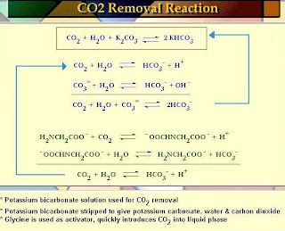 carbon dioxide absorption reaction with potassium bicarbonate storage carbon