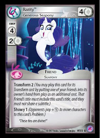 My Little Pony Rarity, Generous Seapony Seaquestria and Beyond CCG Card