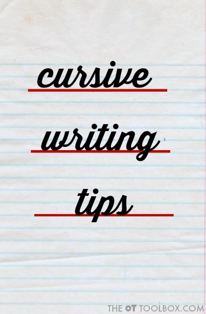 Use these tips to help kids learn to write in cursive handwriting. Use these tips to help kids learn to write in cursive handwriting.
