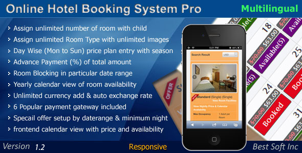 Online Hotel Booking System Pro v1.2 - CodeCanyon | NULLED CORE CodeCanyon