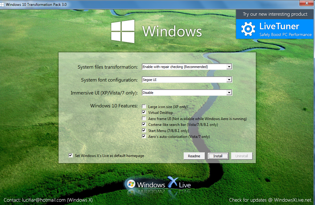 Windows 10 Transformation Pack 3.0 حول اي ويندوز الي ويندوز 10 هيثم
