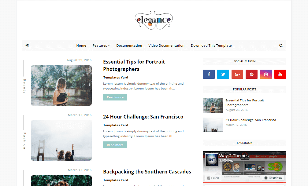 Elegance Minimal Blogger Template Elegance Minimal Blogger Template