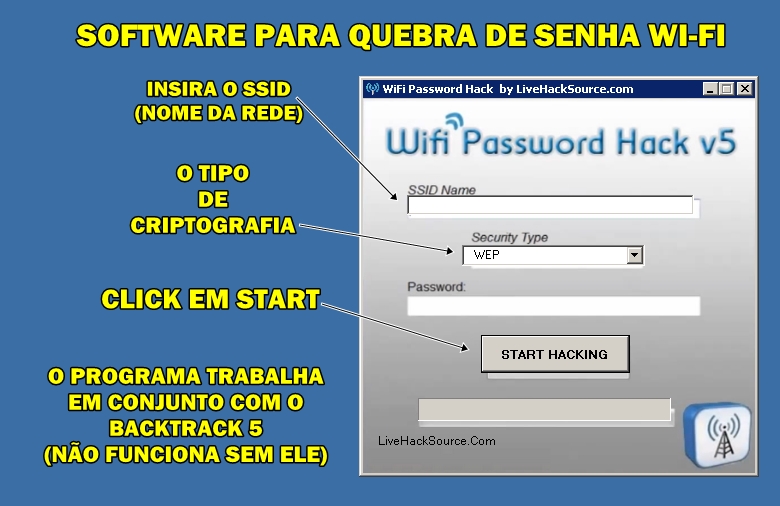 Programa Para quebra de Senha WiFi Mundo Hacker Ferramentas