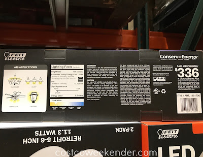 Costco 1161796 - Feit Electric 40W Clear Filament LED Light: great for any home