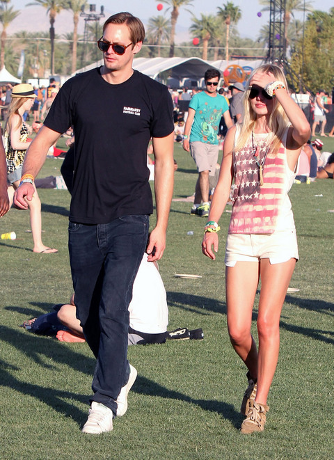 Alexander Skarsgard and Kate Bosworth at Coachella earlier this year. 