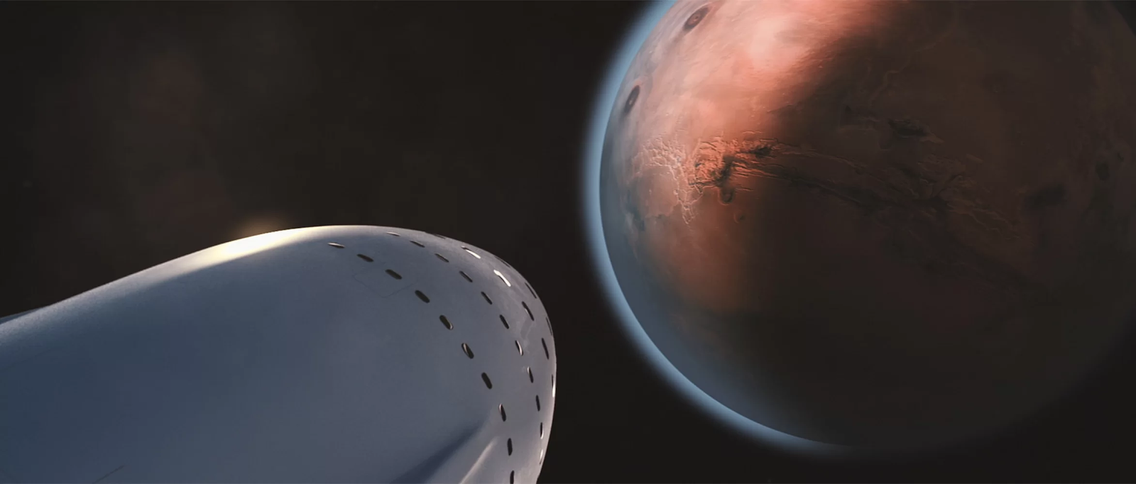 Montagem aparentemente real de Marte