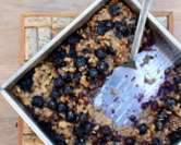 Easy Baked Oatmeal with Blueberries & Bananas