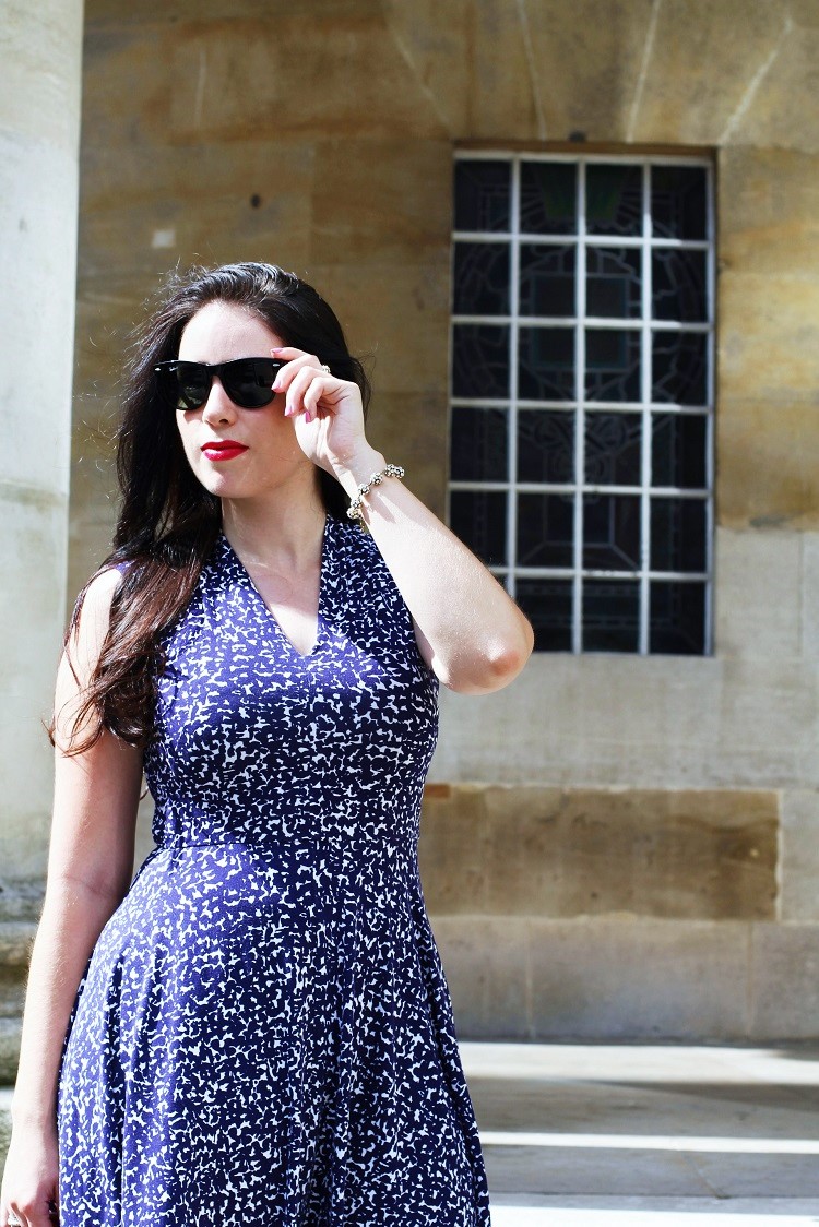 Emma Louise Layla in Joules gracie dress & Michael Kors red Selma bag - UK fashion blogger