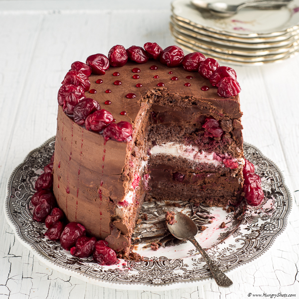 Sour cherry chocolate cake Hungry Shots