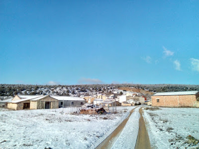 nieve en la serrania de cuenca. autor, miguel alejandro castillo moya