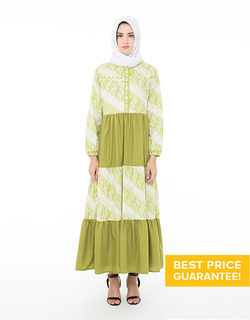 Model Baju Batik Gamis Kombinasi Terbaru Model Baju Batik Gamis Kombinasi Terbaru