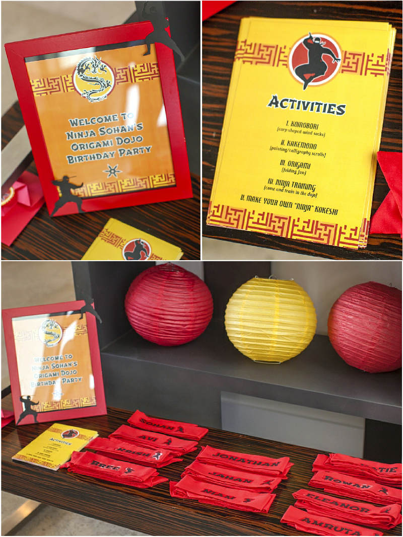 Ninja Japanese Birthday Party Games & Activities - via BirdsParty.com