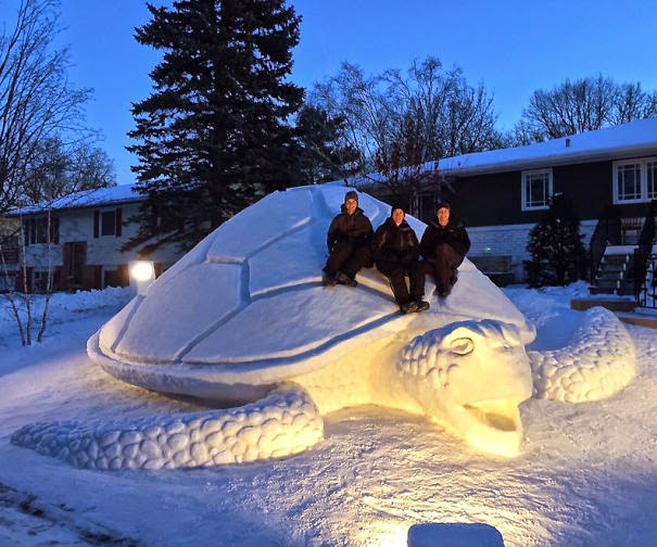 beautiful snow sculpture art