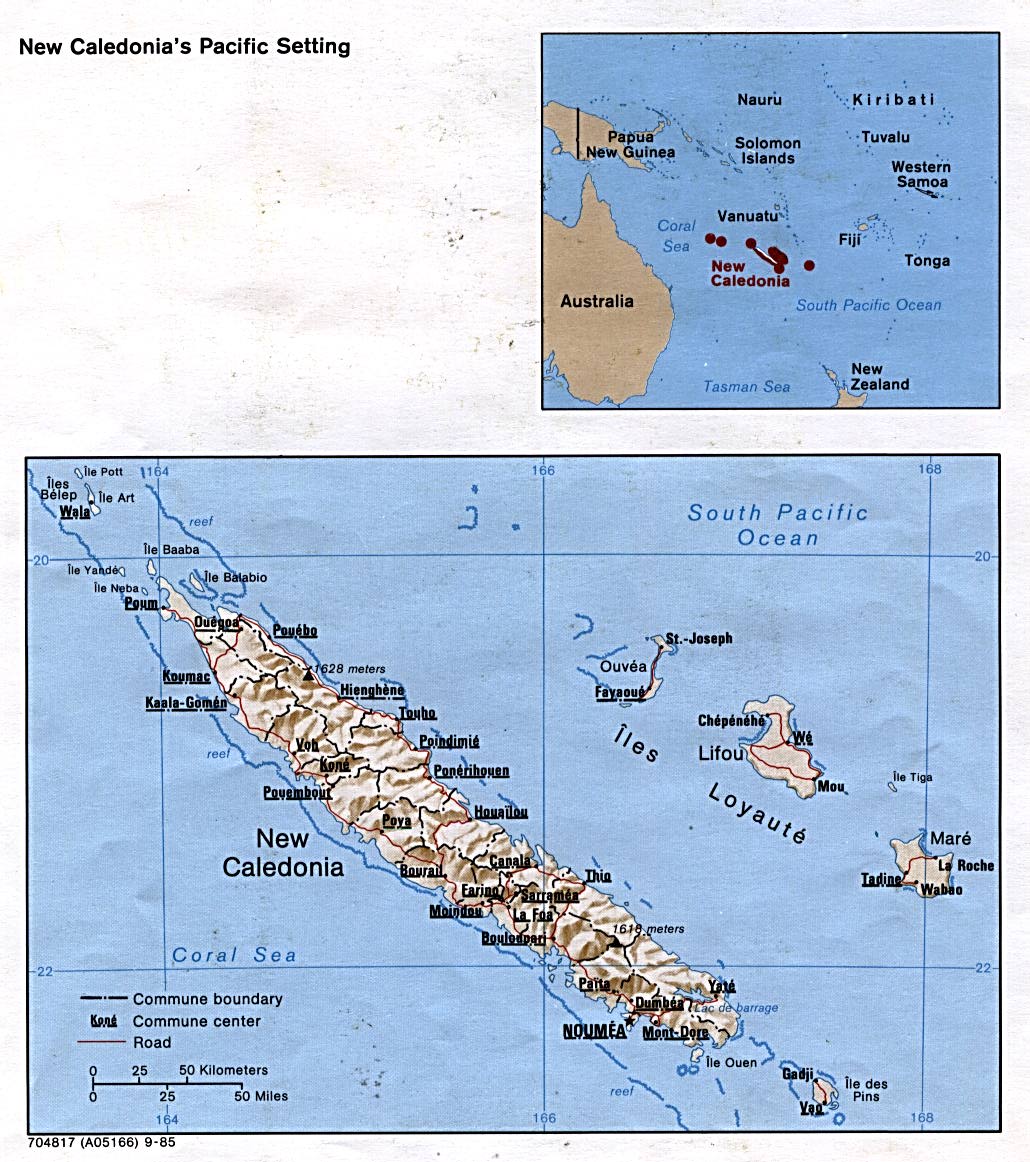 Mapas da Nova Caledônia | França