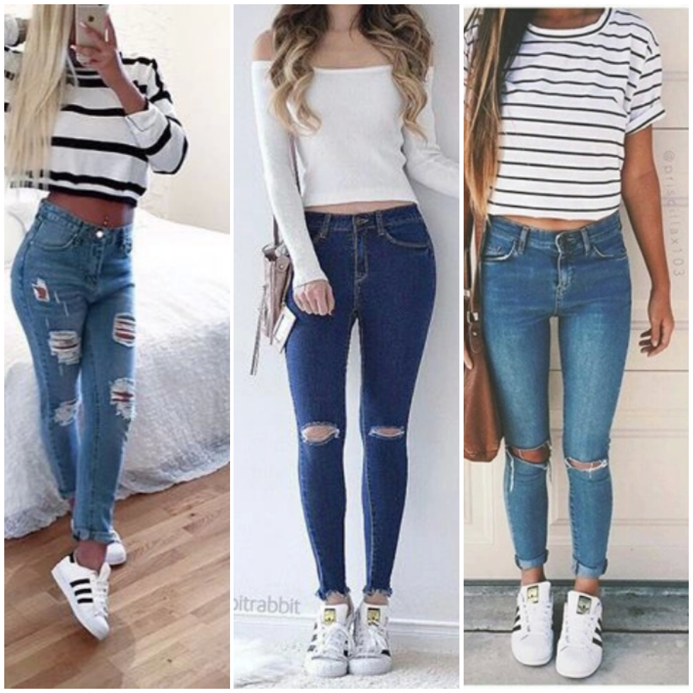 adidas superstar feminino look