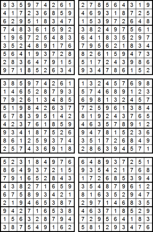 Passatempo de Lógica Matemática Sudoku Para Imprimir Com Respostas
