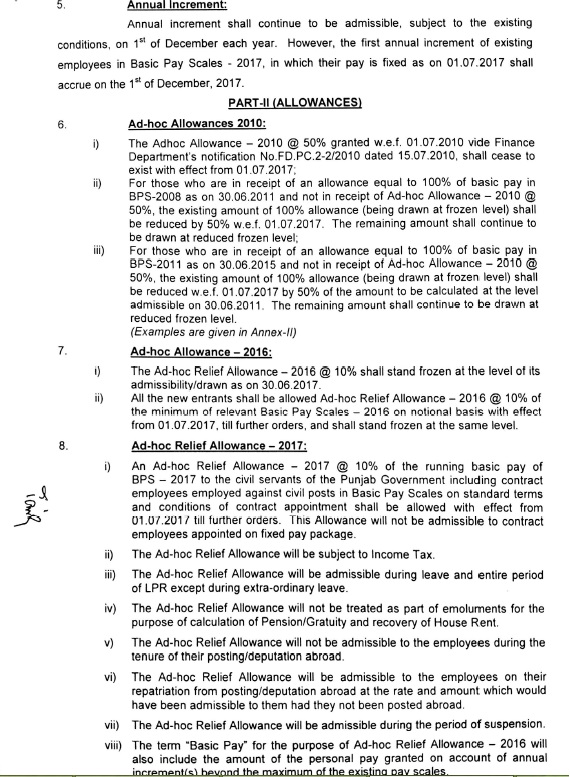 TEVTA News Notification Revised Pay Scale 2017 Punjab Government