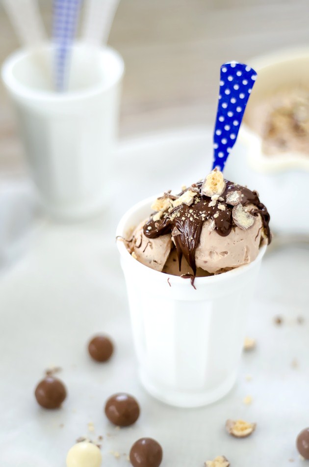Louise´s Spis No Churn Maltesers Ice Cream (Malteserglass)