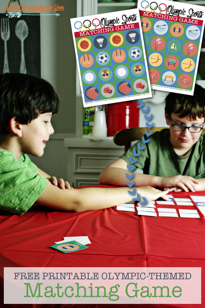 Free Printable Olympic Games Matching Activity i should be mopping