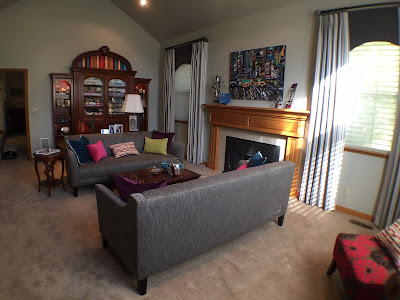 Living Room with new furniture AFTER www.marieantoinetteinteriors.com