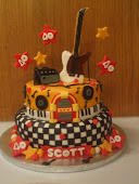 Rock and Roll 40th scott Cake