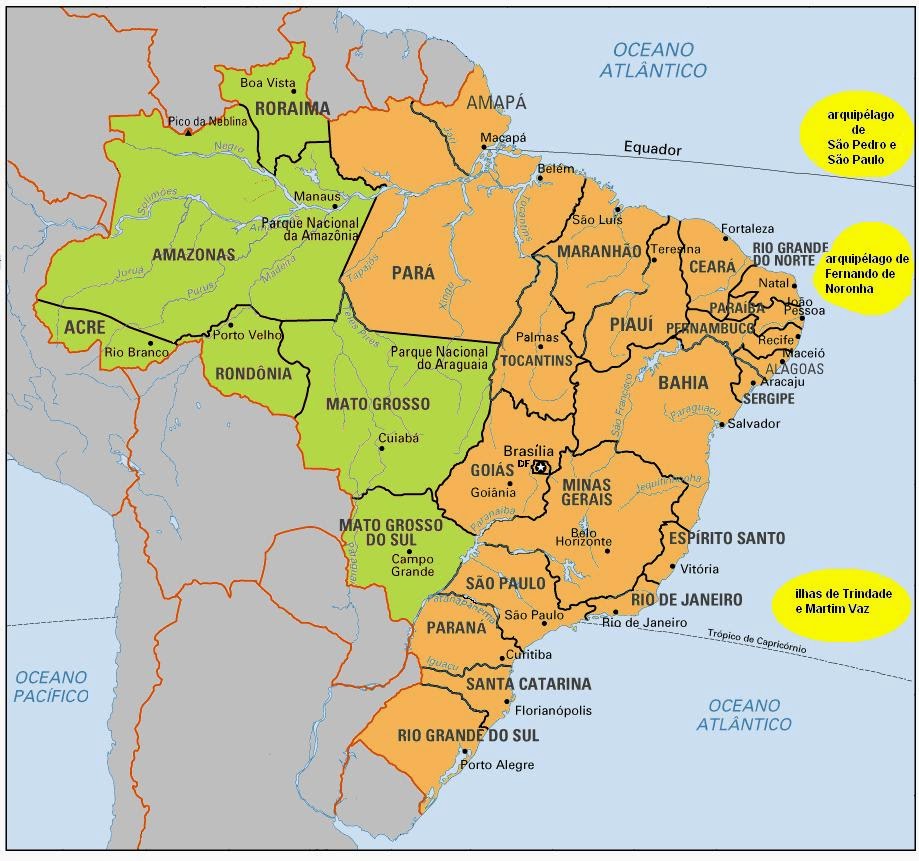 Mapas do Brasil - Geografia Total™