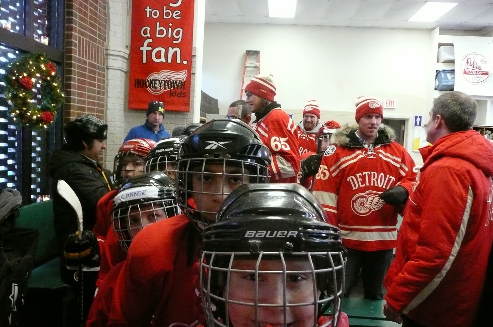 Detroit Hockey News Photos from Detroit Red Wings and USA Hockey visit