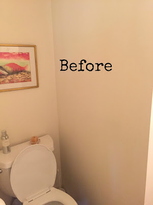 Fresh Indigo/White/Aged Brass Powder Room and Laundry Room--Before and ...