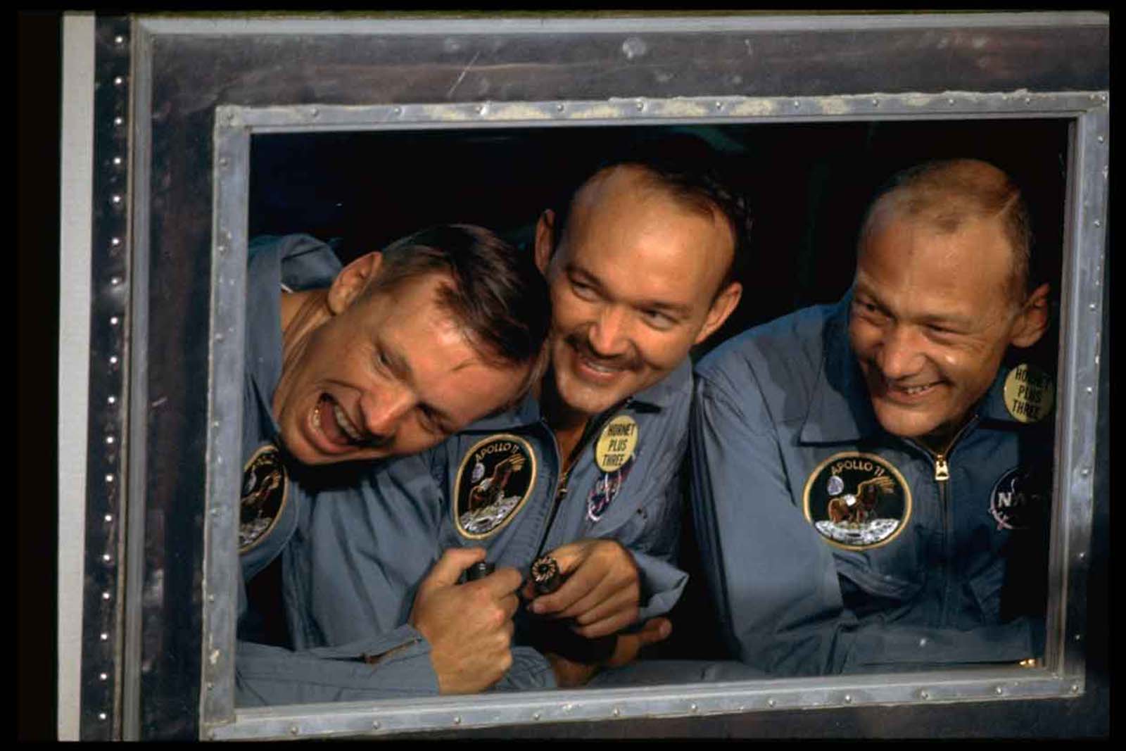 Apollo astronauts in quarantine after the moon mission  1969 - 43