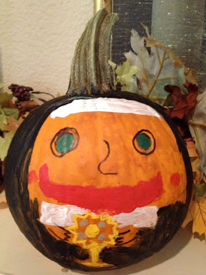 Family At The Foot Of The Cross: All Saint's Day Pumpkin Art
