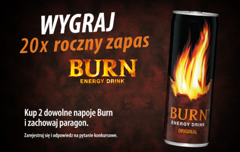 Wygraj roczny zapas napojów Burn Konkurs