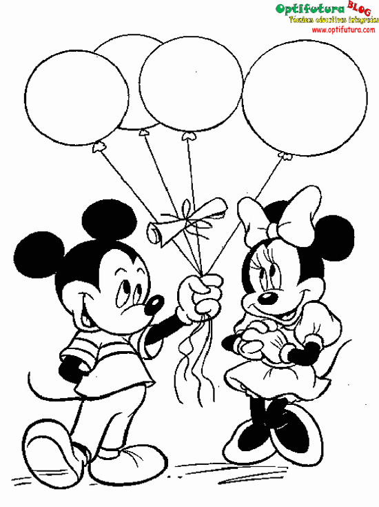Micky y Minnie Mouse [Dibujos para colorear] ~ Optifutura