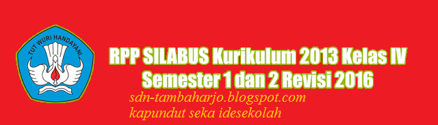 Download RPP Silabus Kurikulum 2013 Untuk Kelas IV