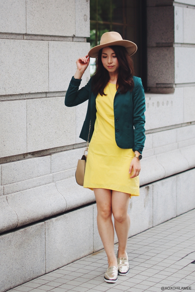 OOTD How to wear yellow dress Japanese Fashion Blogger xoxoHilamee