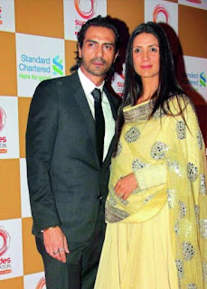 Arjun Rampal and his wife Mehr Jessia 