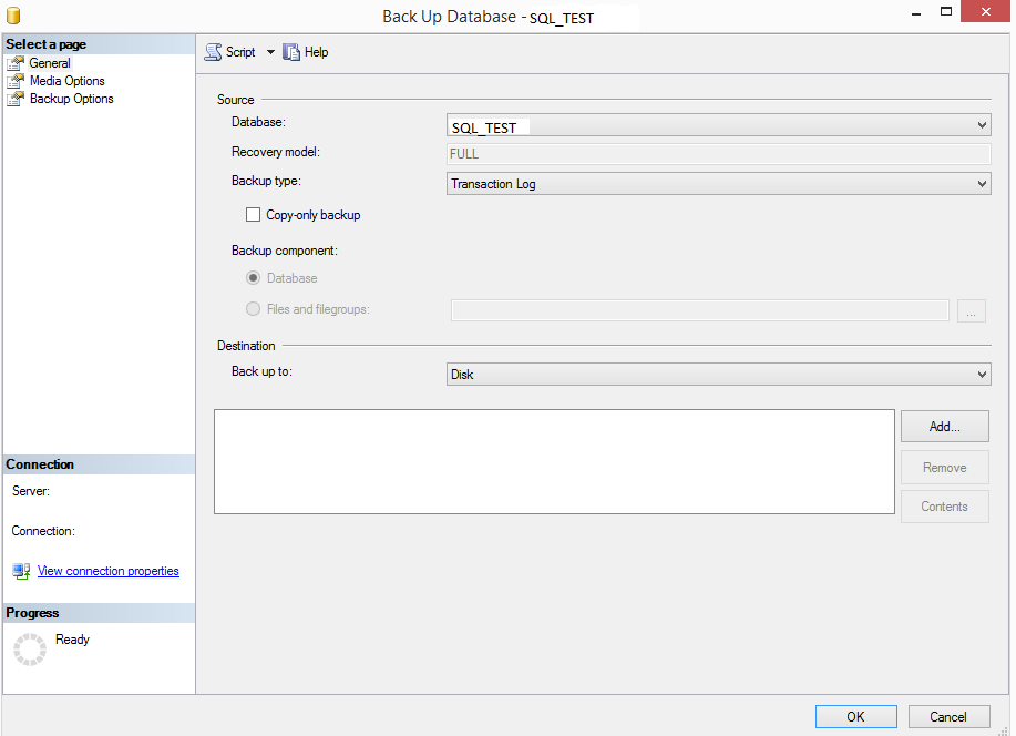 How to create a transaction log backup in SQL server - SQLArena