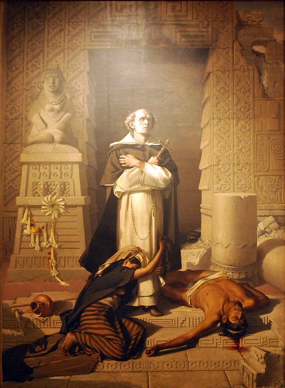 Bartolomé de Las Casas depicted as Indian savior