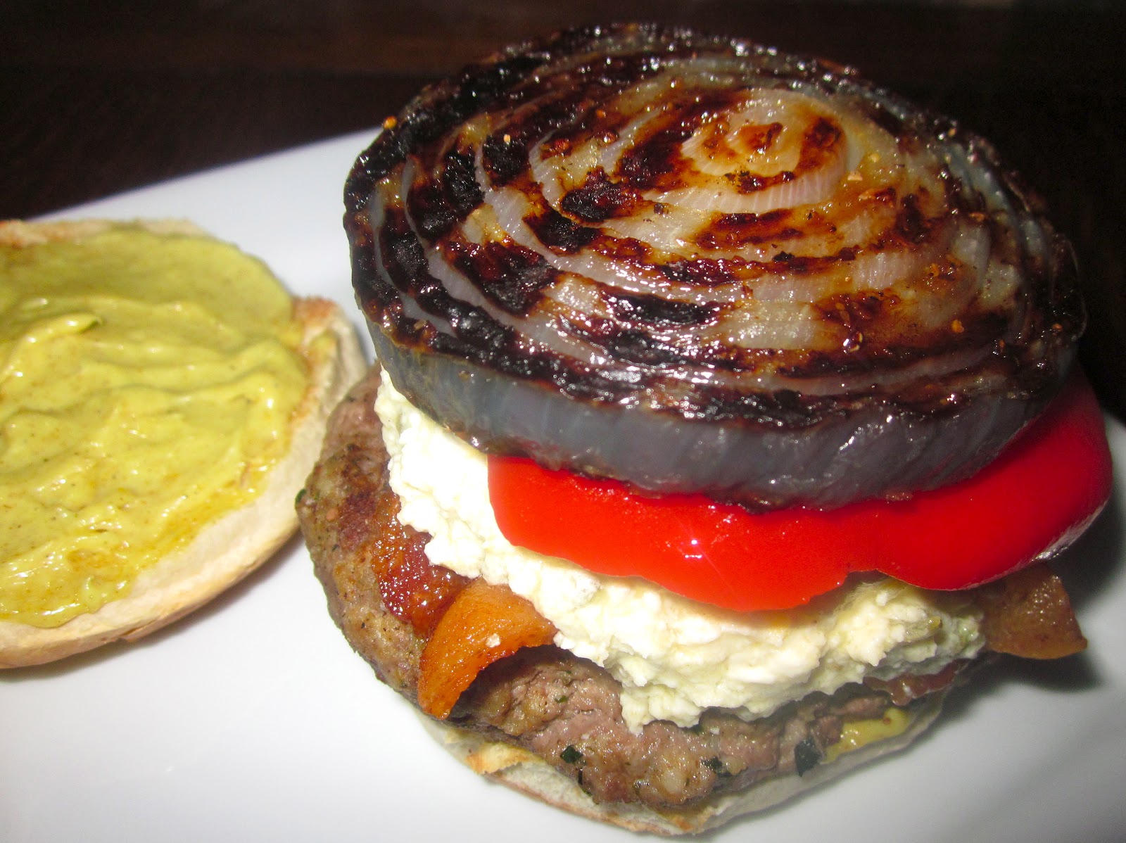 Haute + Heirloom My Big Fat Greek Lamb Burgers with Crazy Feta Spread